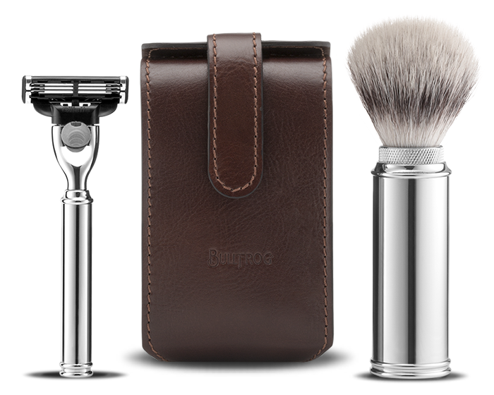 Men's travel top shaving set