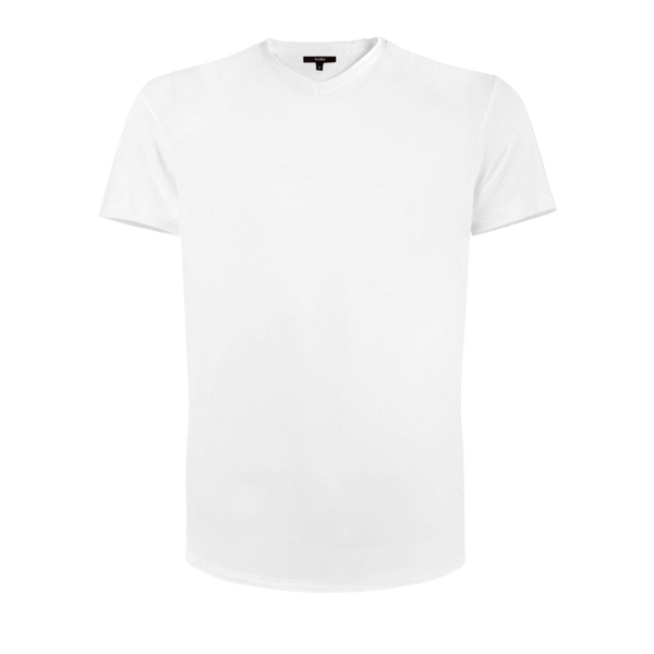 Casual short-sleeved white t-shirt