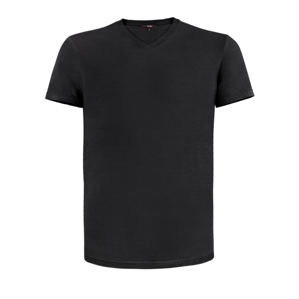 Casual short-sleeved black t-shirt