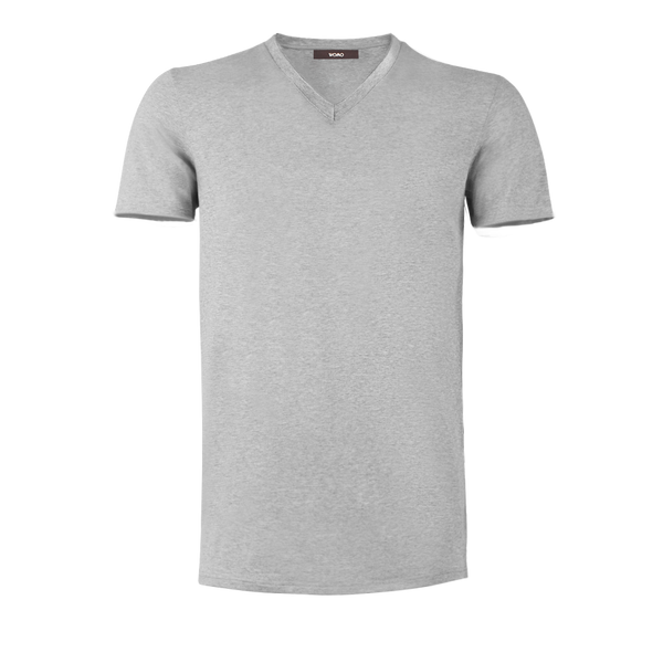 Casual short-sleeved grey t-shirt