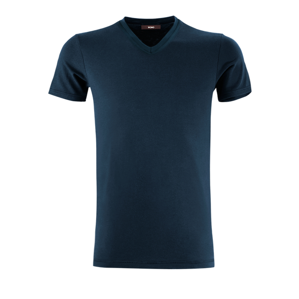 Casual short-sleeved blue t-shirt