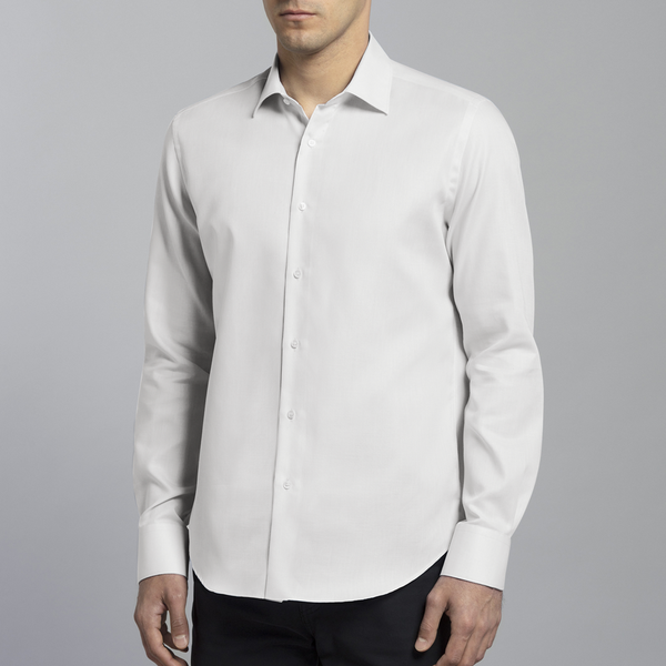 Regular Fit No-Iron Shirt / White